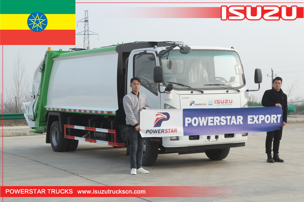 Ethiopia - Xe chở rác phía sau ISUZU NPR
    