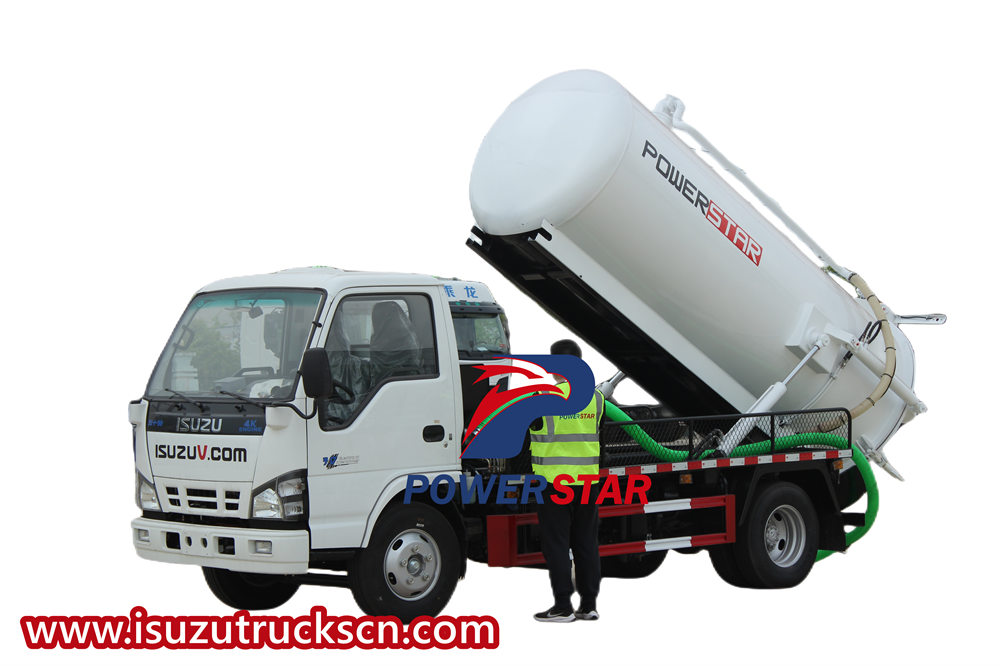 Cách vận hành xe hút chân không isuzu 100P