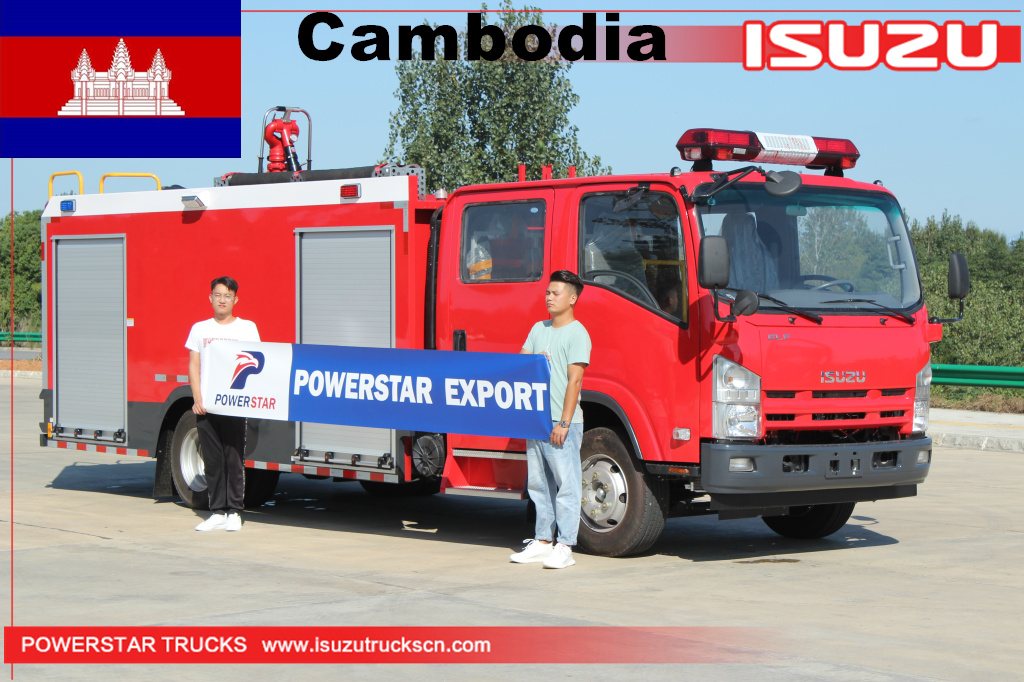 Campuchia - 1 chiếc Xe chữa cháy nước cứu hộ ISUZU
    