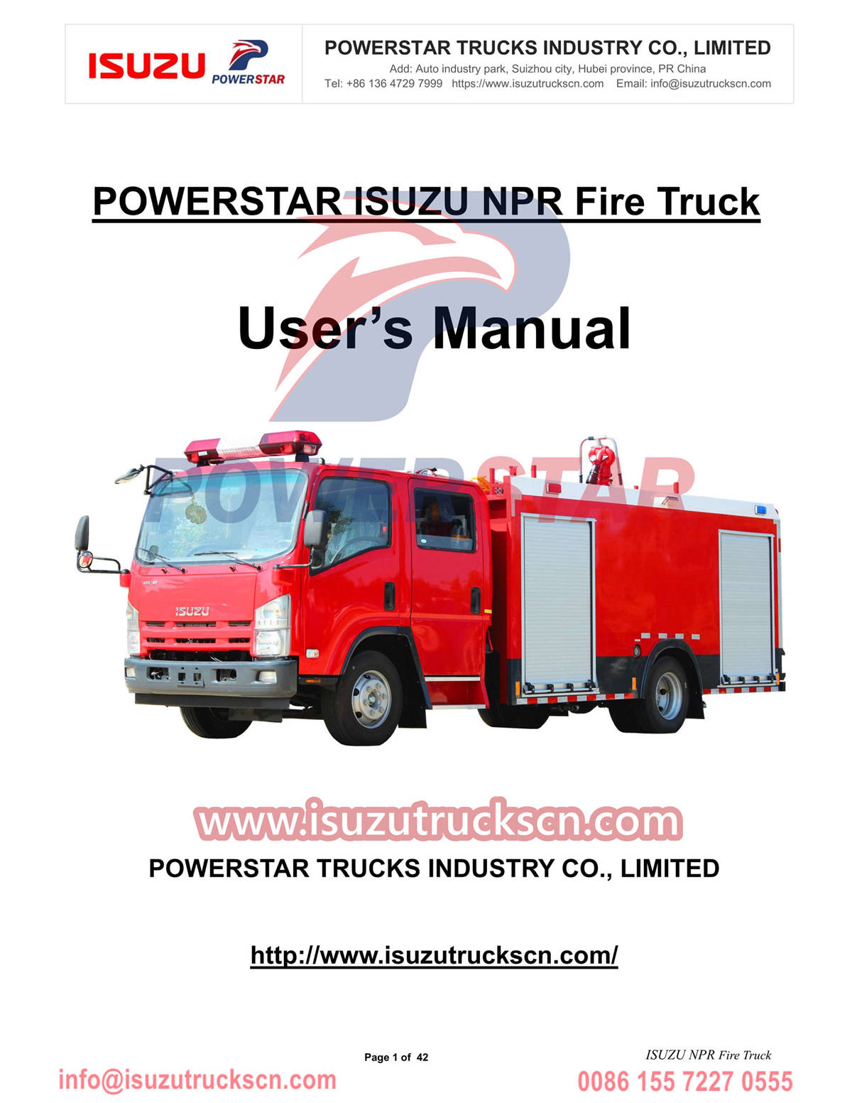 Hướng dẫn sử dụng ISUZU Fire Tender xuất khẩu Dubai
    